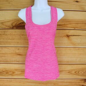 MTA Sport Activewear Tank Top Racerback Womens Size L Pink Heathered Polyester
